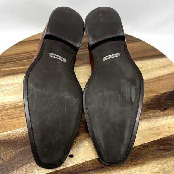 MAGNANNI PALMER Loafers Mens 9.5 M Brown Double Monk Strap Leather Made In Spain - Picture 4 of 12